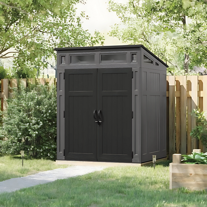 Suncast Modernist® 6 ft. x 5 ft. Storage Shed (Floor Included) BMS6583