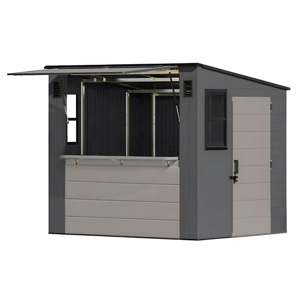 Suncast Modernist® 8 ft. x 7 ft. Cabana Entertainment Shed BMCB8730T